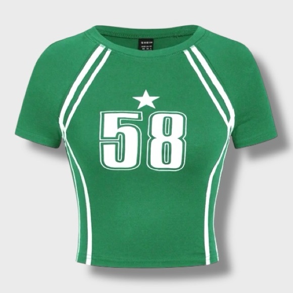 Tops - Women’s Green Sporty Crop Top - L